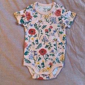Baby Girl’s Floral Organic Cotton Bodysuit